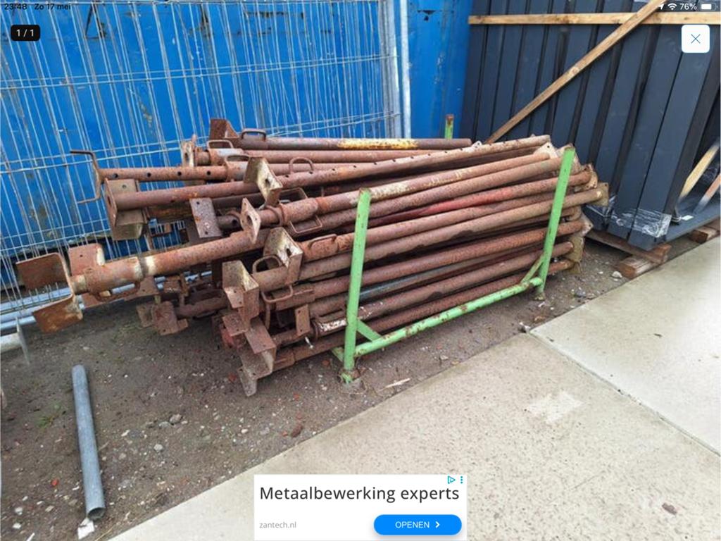 Bouwstempels, Doe-het-zelf en Verbouw, Steigers, Gebruikt, Overige typen, Minder dan 2 meter, Ophalen
