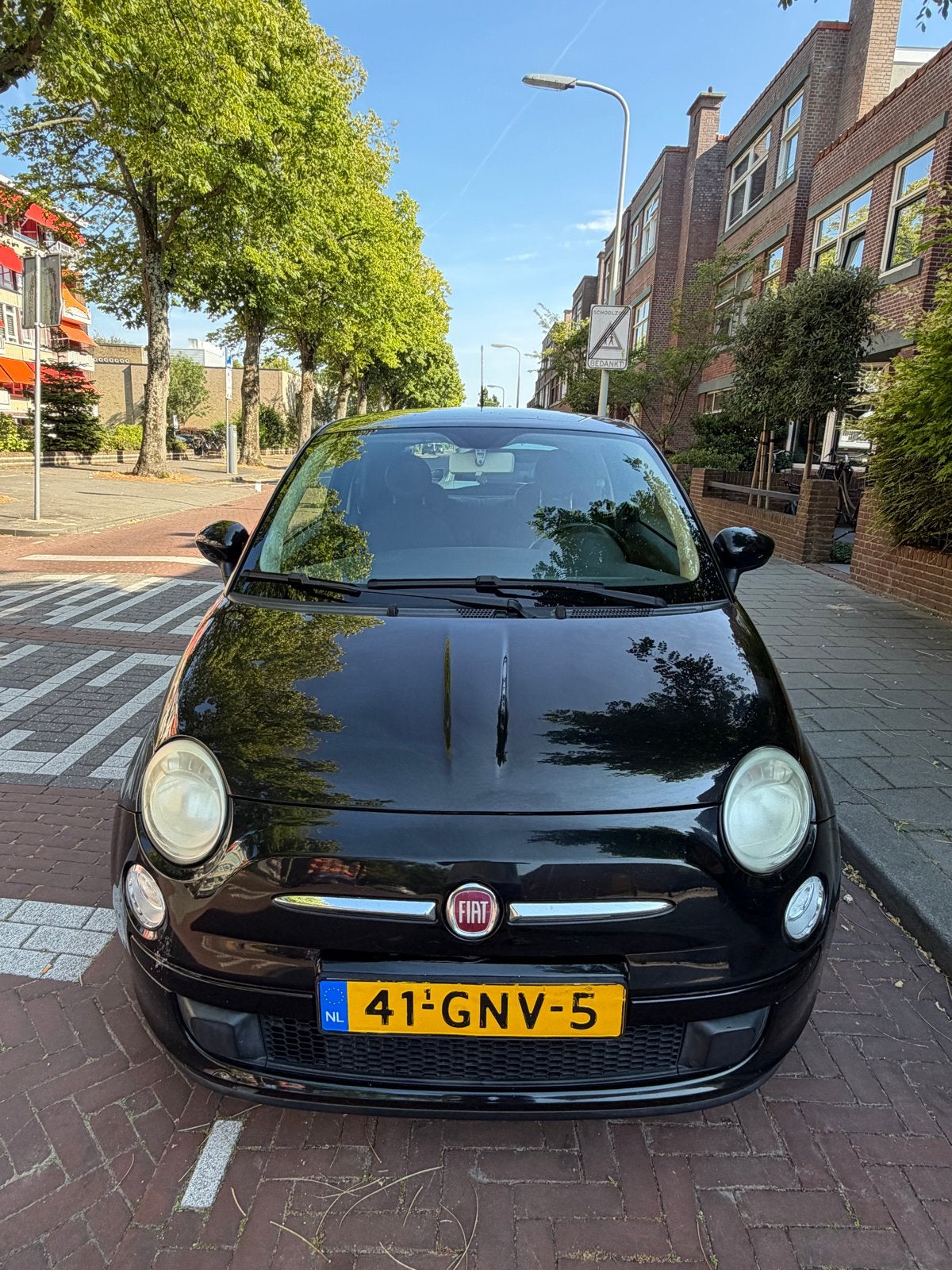 Fiat 500 1.2 Sport 2008 Zwart, Auto's, Voorwielaandrijving, 1242 cc, 4 cilinders, 840 kg