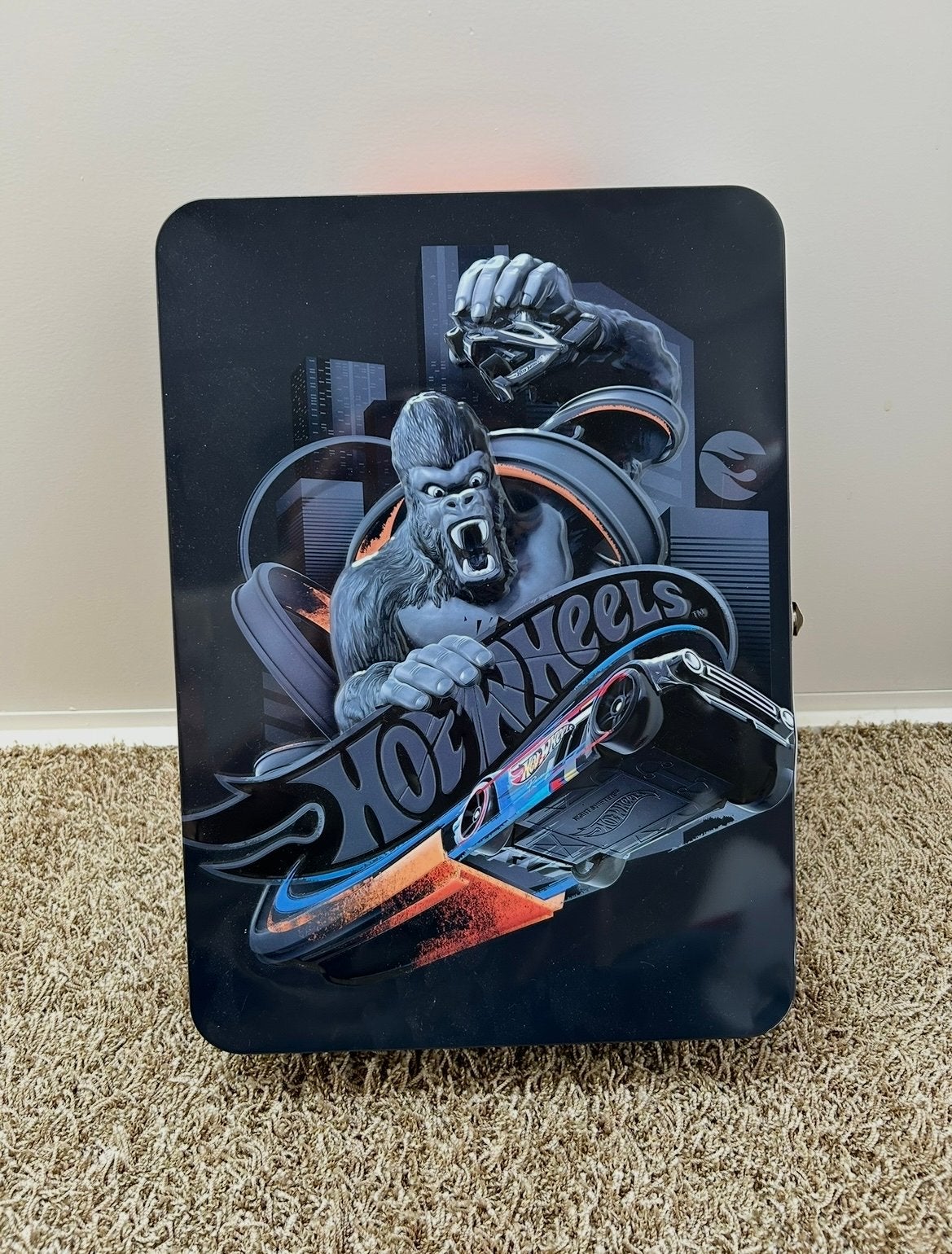 Hot Wheels Opbergkoffer + 50 auto's, Ophalen of Verzenden, Gebruikt