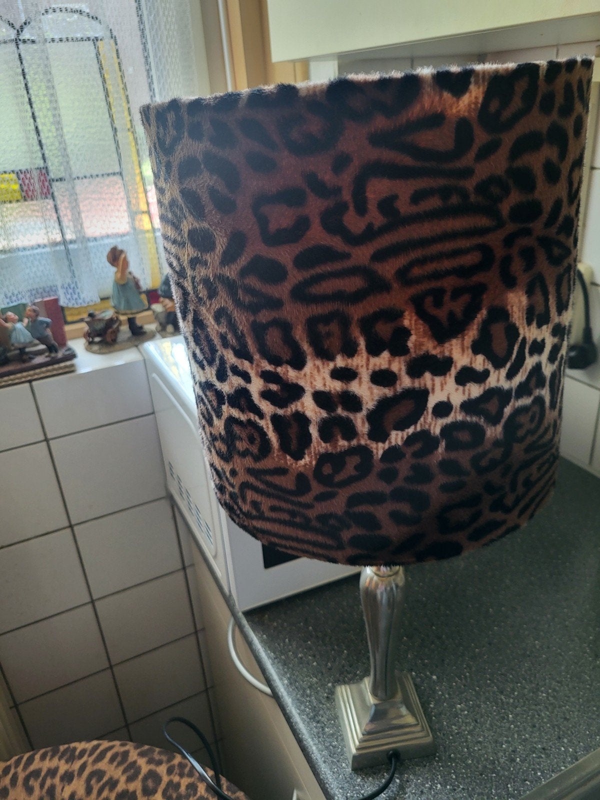 Tijger schemer lamp, Bruin, 26 cm, Rond, Ophalen of Verzenden