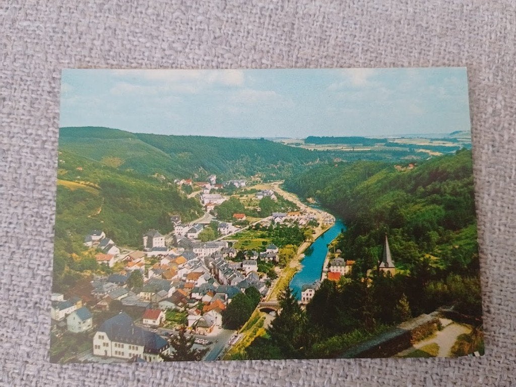 Vianden , Panorama, België, Ophalen of Verzenden, 1960 tot 1980, Ongelopen, België en Luxemburg