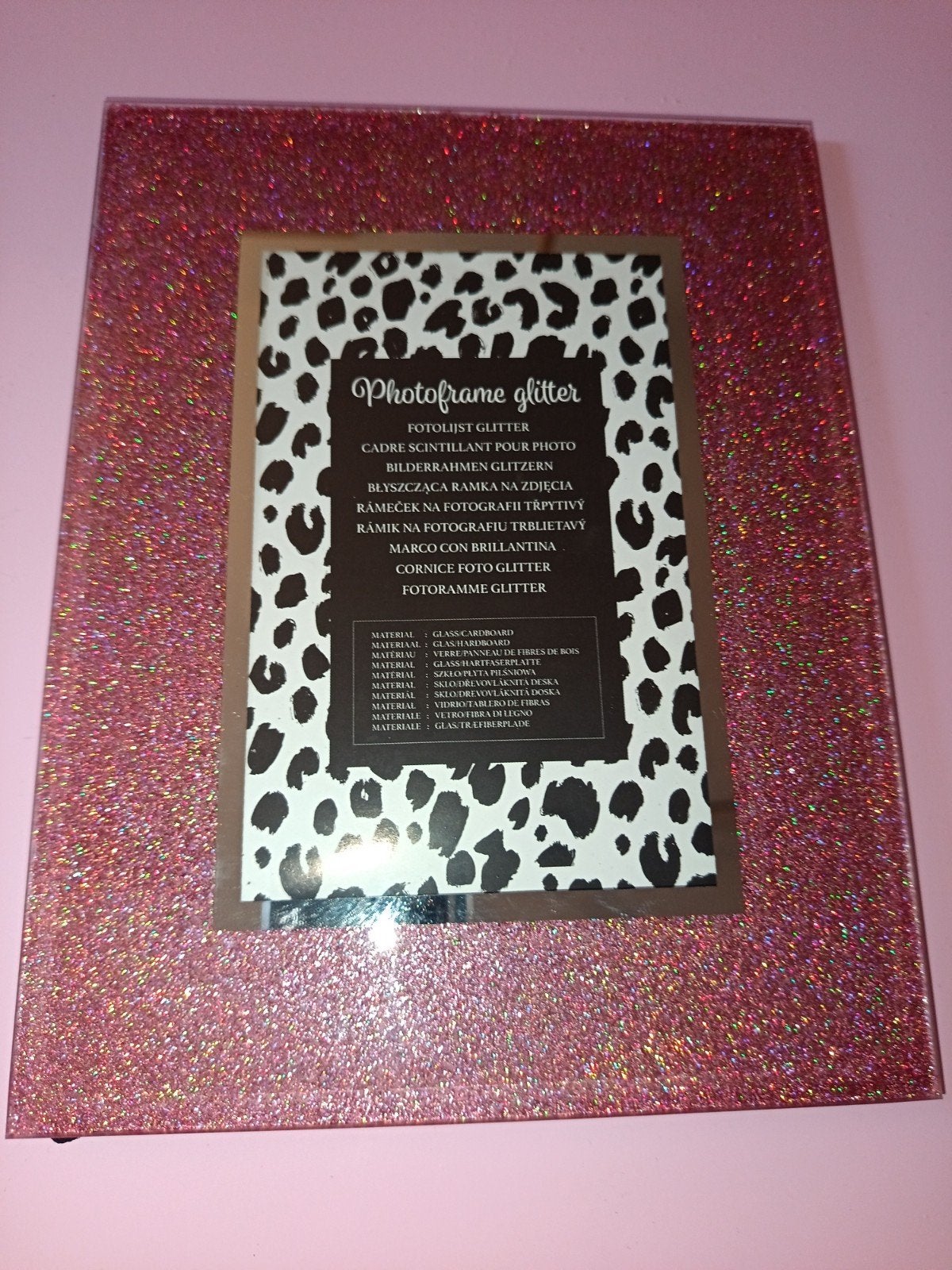 Fotolijst Nieuw glitter roze zie beschrijving, Ophalen, Nieuw