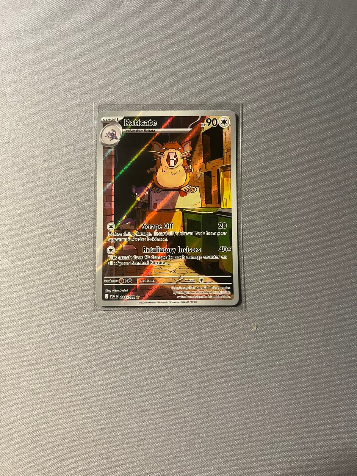 Raticate Pokémon kaart (099/088), Ophalen of Verzenden, Nieuw