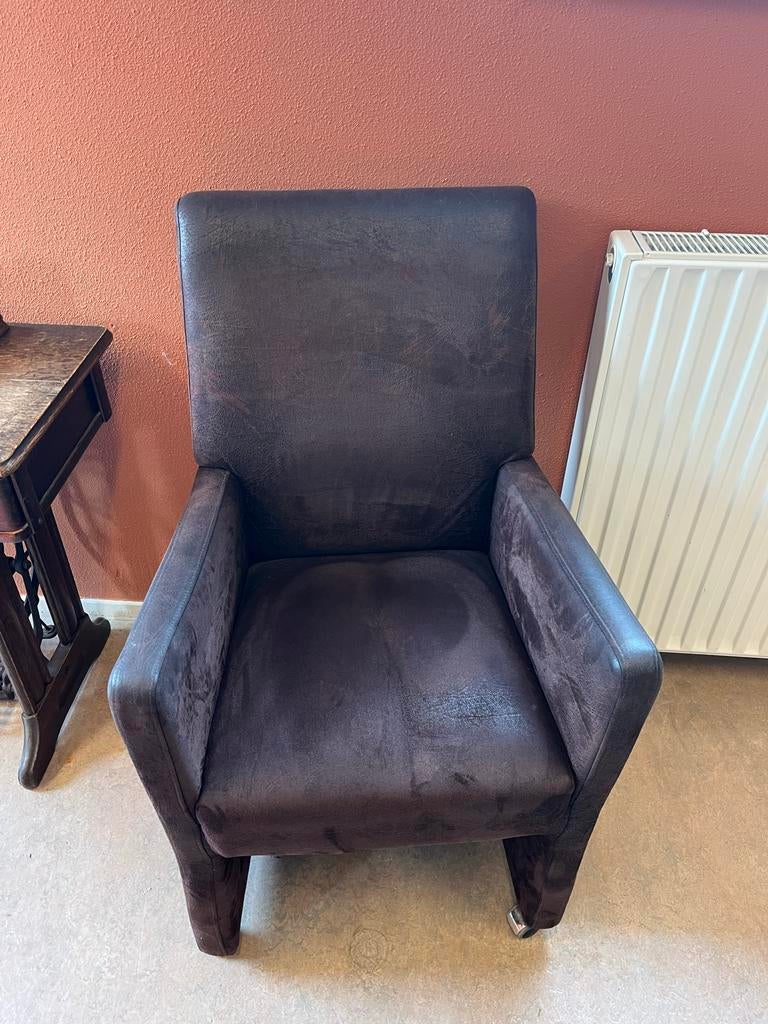 Gratis op te halen: Bruine stoel, Huis en Inrichting, Fauteuils, Ophalen, Zo goed als nieuw, 75 tot 100 cm