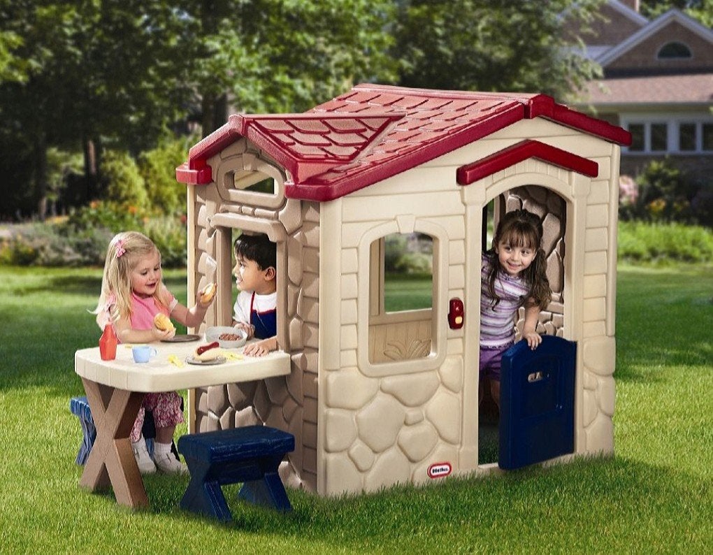 Speelhuisje met picknicktafel (Little Tikes), Ophalen, Zo goed als nieuw, Kunststof