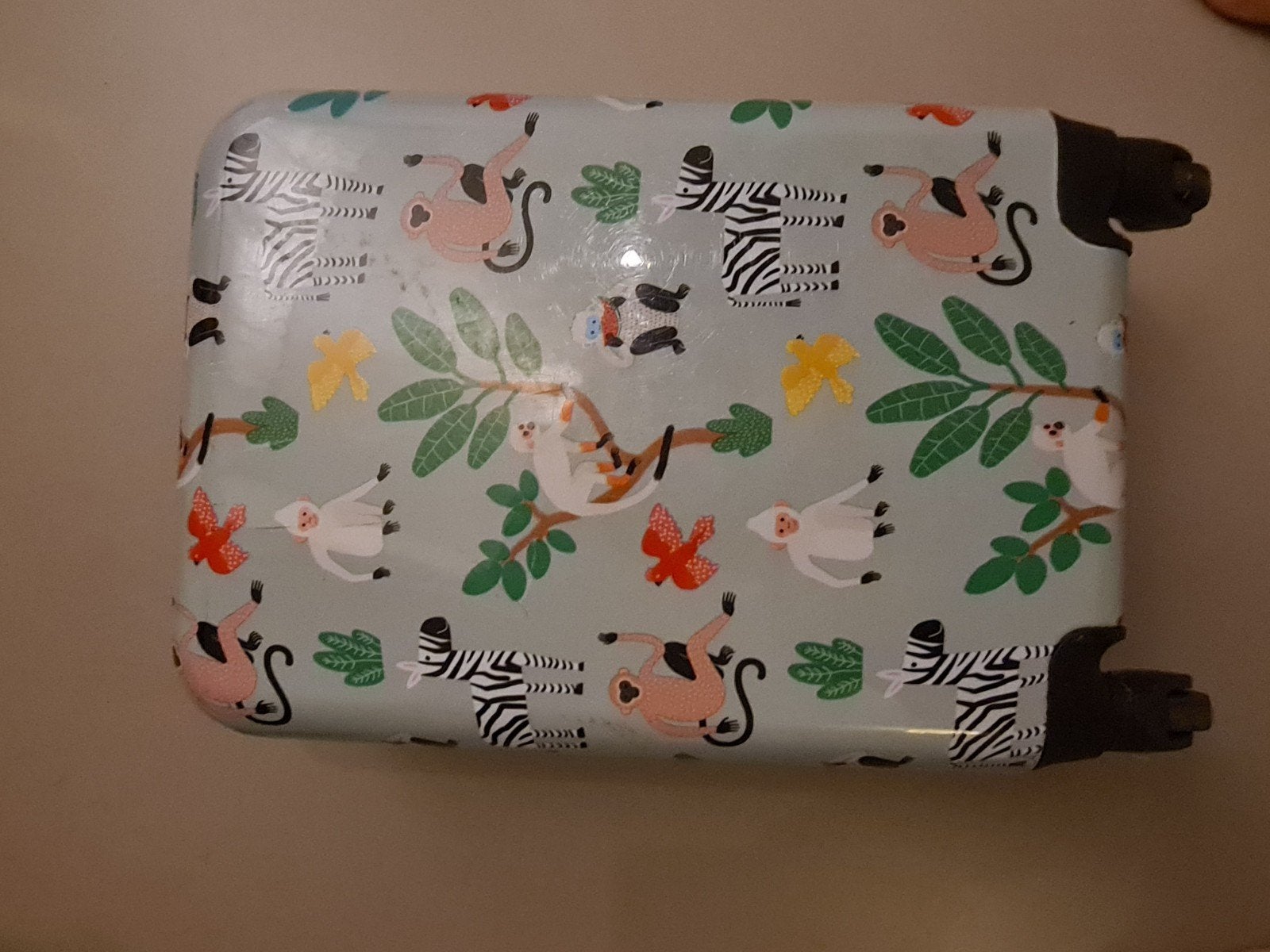 Hema Rolkoffer met apenprint, Ophalen, Overige kleuren, Minder dan 40 cm, Nieuw