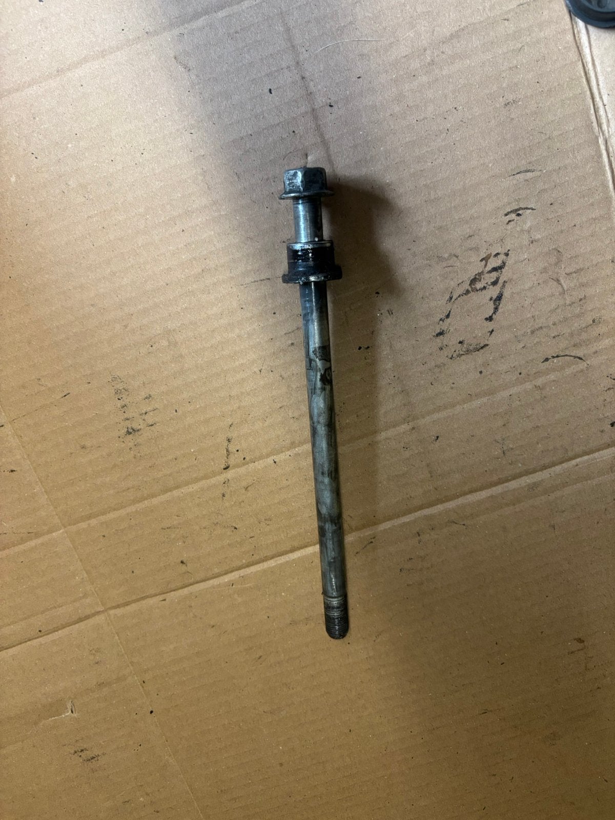 Voorwielas + spacer Yamaha tzr 50/mbk x-power, Ophalen of Verzenden, Uitlaat