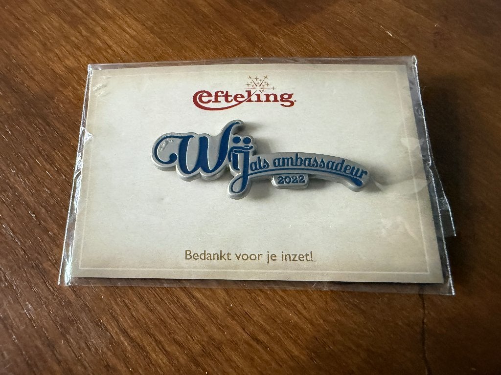 Efteling pin - Wij als ambassadeur 2022, Ophalen of Verzenden, Nieuw, Button of Speldje