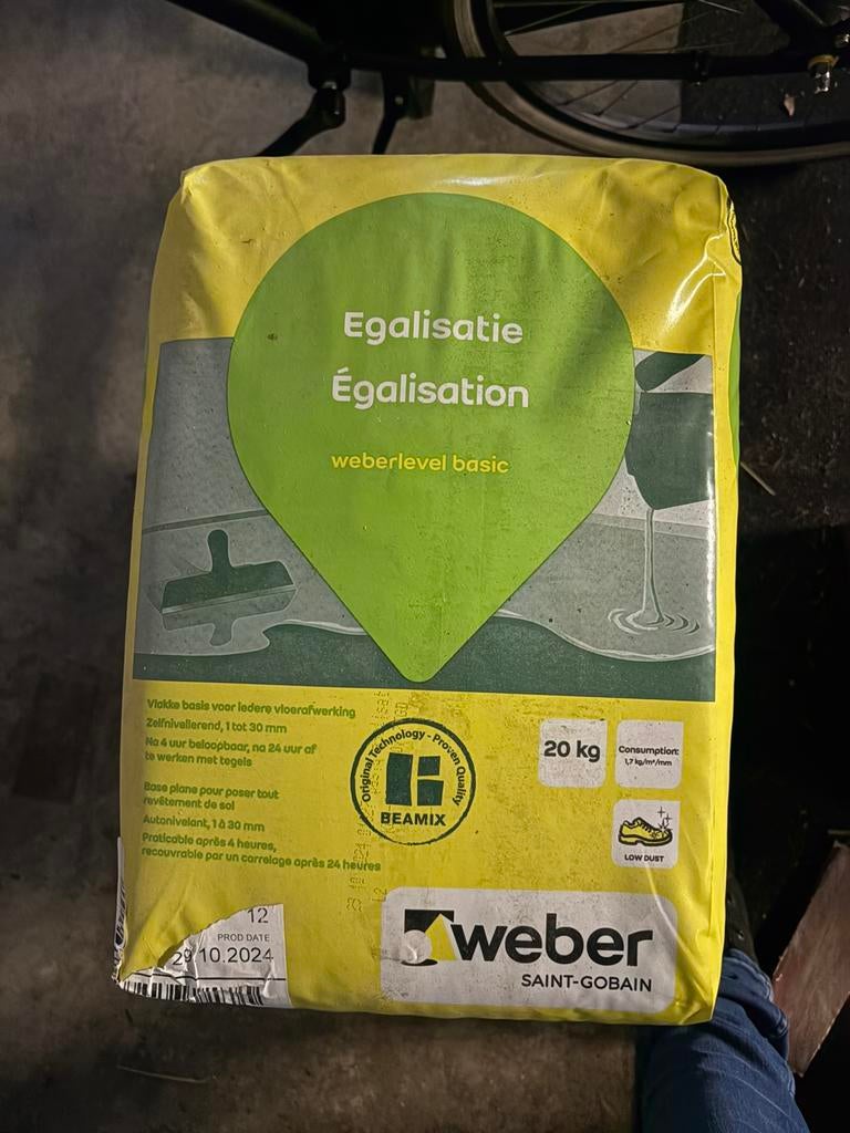 Weber egalisatie mortel, Doe-het-zelf en Verbouw, Ophalen, Nieuw, Overige typen