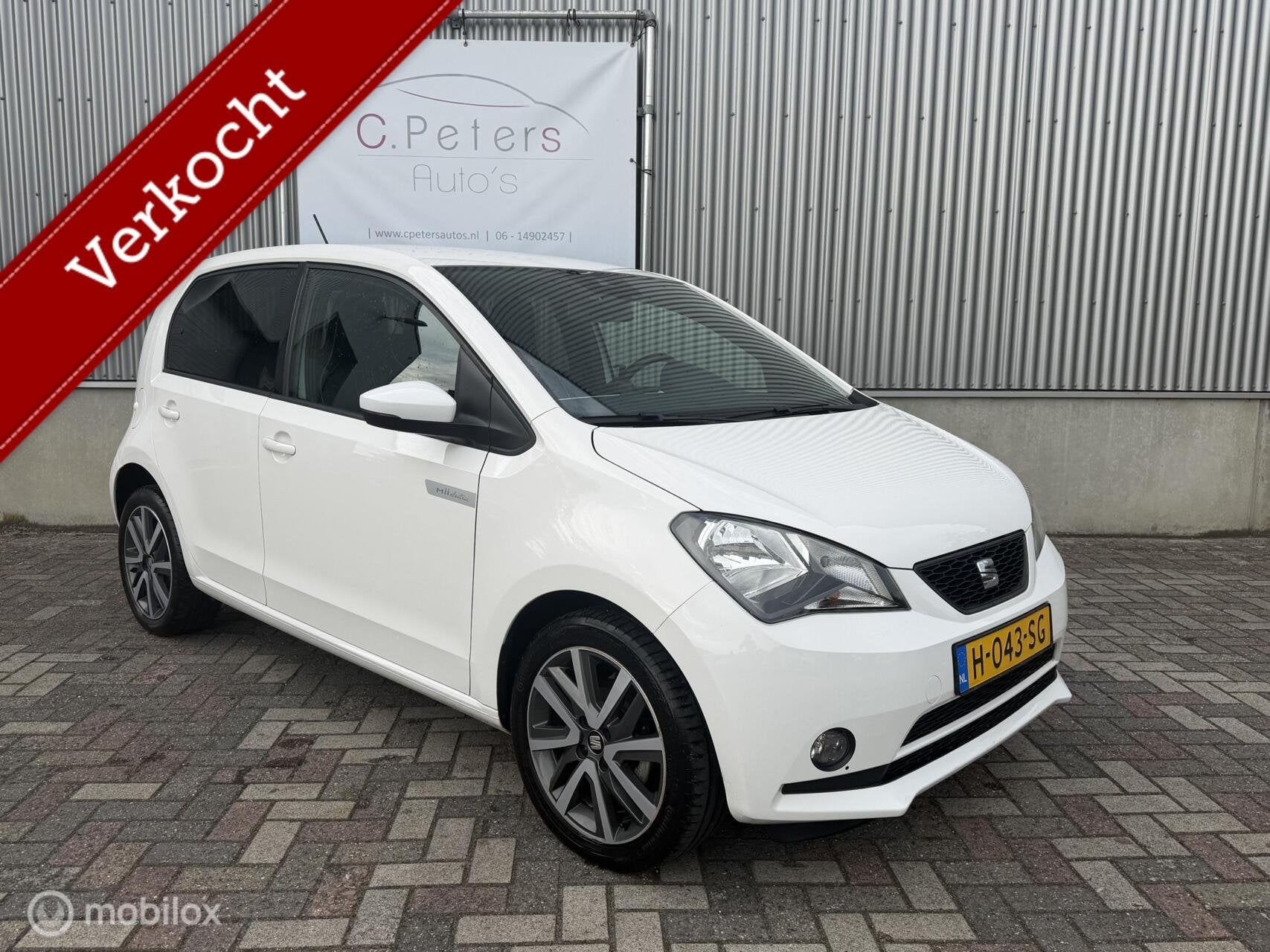 Seat Mii Electric Plus VERKOCHT 2020 83PK 37kWh EV | Climatr, Auto's, Stof, Gebruikt, Mii, Wit
