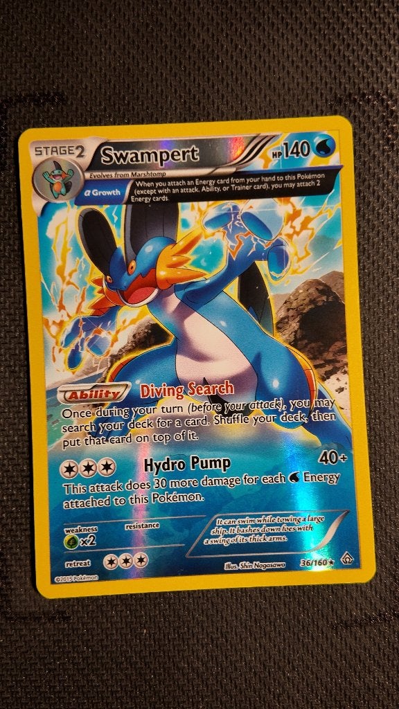 Swampert 36 Primal Clash | Pokemon kaart, Ophalen, Losse kaart, Foil