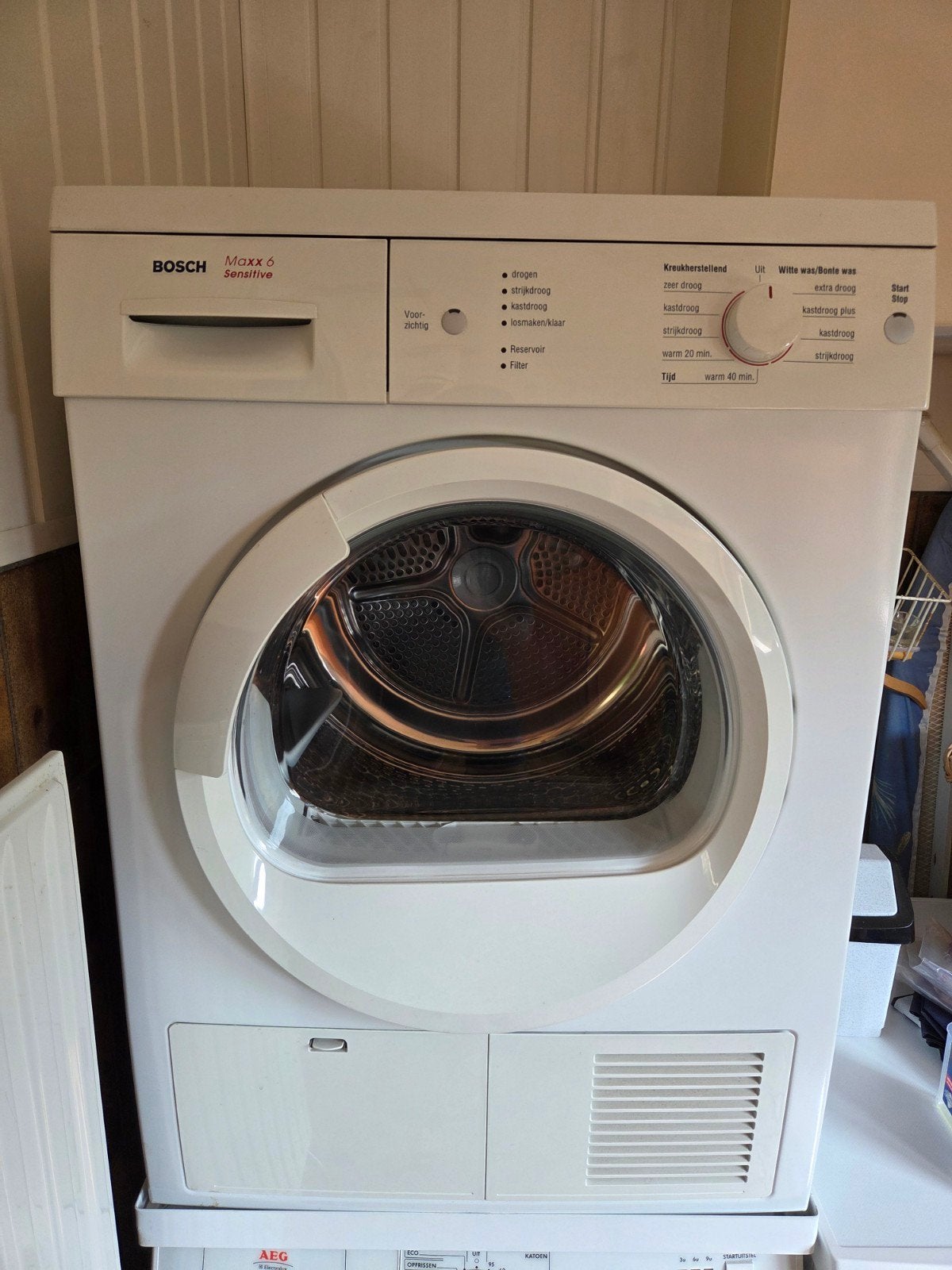 Bosch maxx 6 sensitive wasdroger condensdroger, Ophalen, 6 tot 8 kg, Gebruikt, 85 tot 90 cm