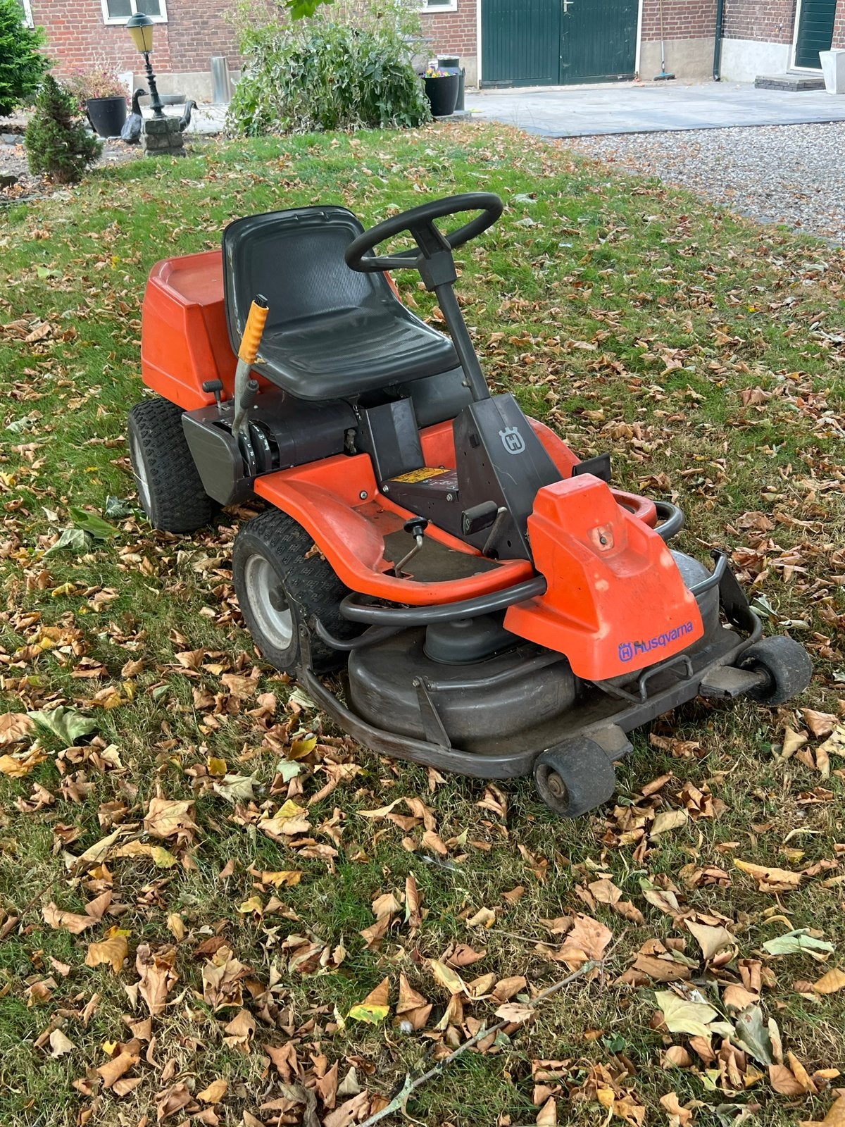 Husqvarna zitmaaier, Ophalen, Cirkelmaaier, Gebruikt, Opvangbak