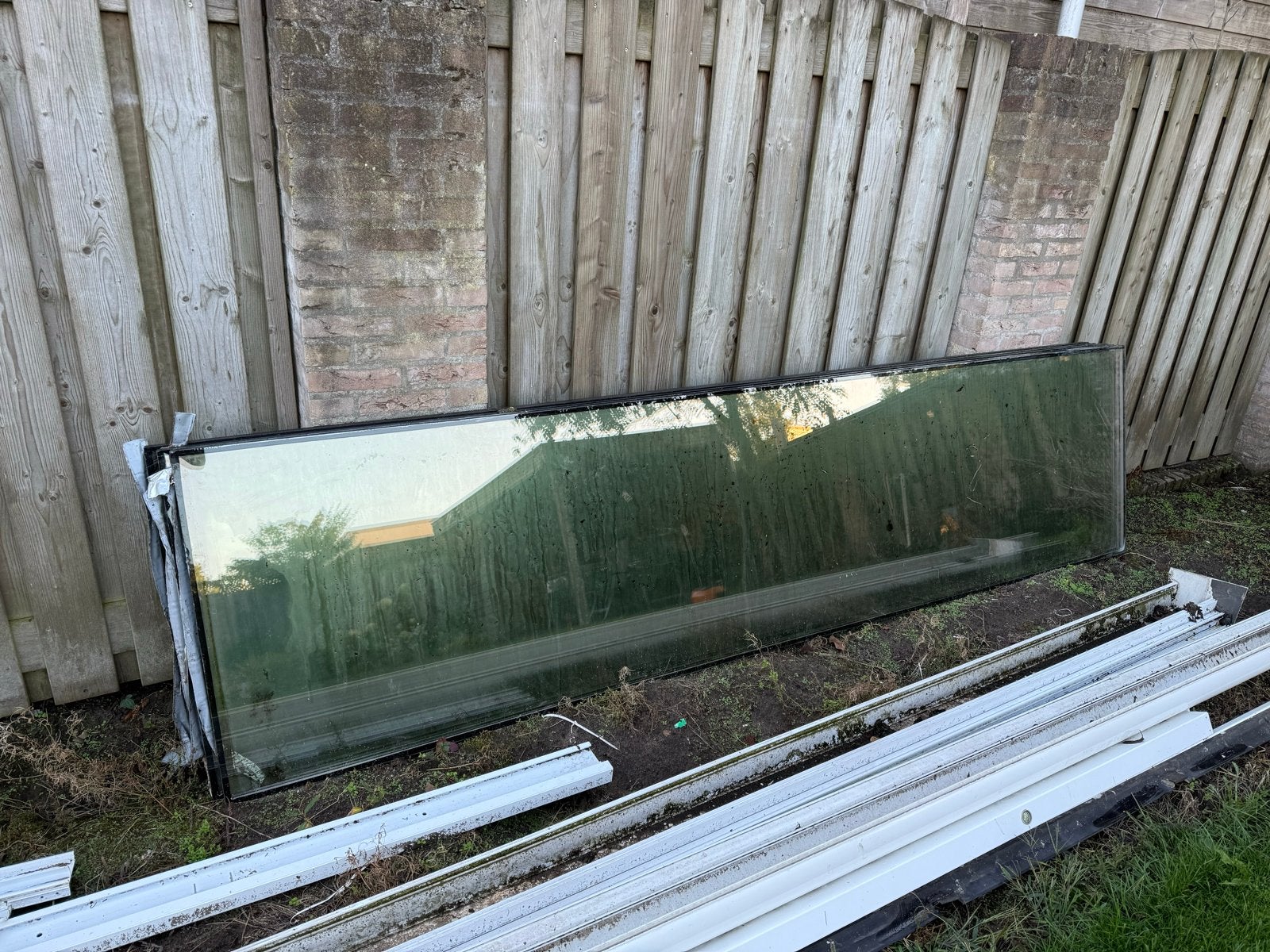 Grote dubbelglas glasplaat - 318-79 cm, Ophalen, Gebruikt, 80 tot 120 cm, Glasplaat