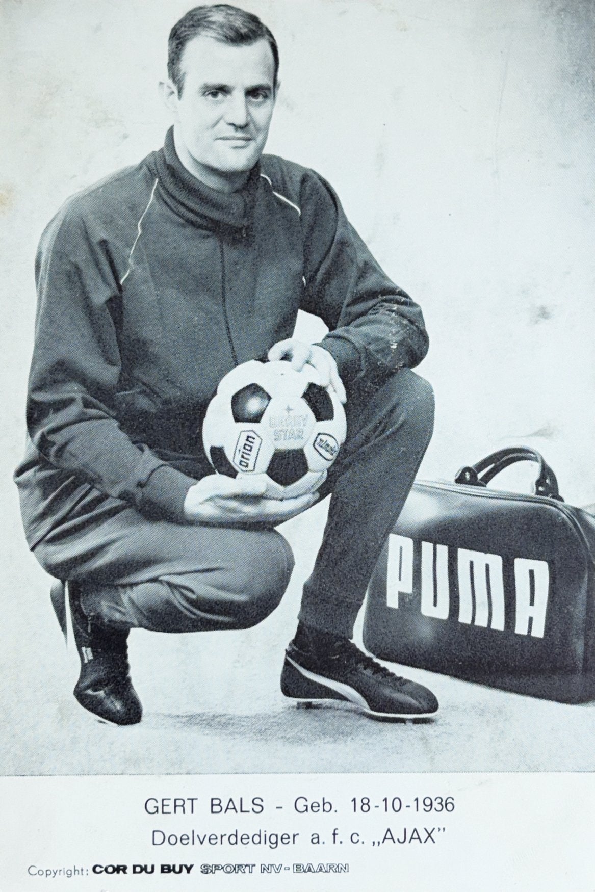 Spelerskaart Gert Bals - AFC Ajax Amsterdam, Ophalen of Verzenden, Zo goed als nieuw, Ajax, Spelerskaart