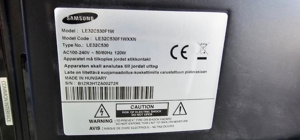Samsung 32 inch TV - Model LE32C530F1W, Ophalen, Gebruikt, LCD, 80 tot 100 cm