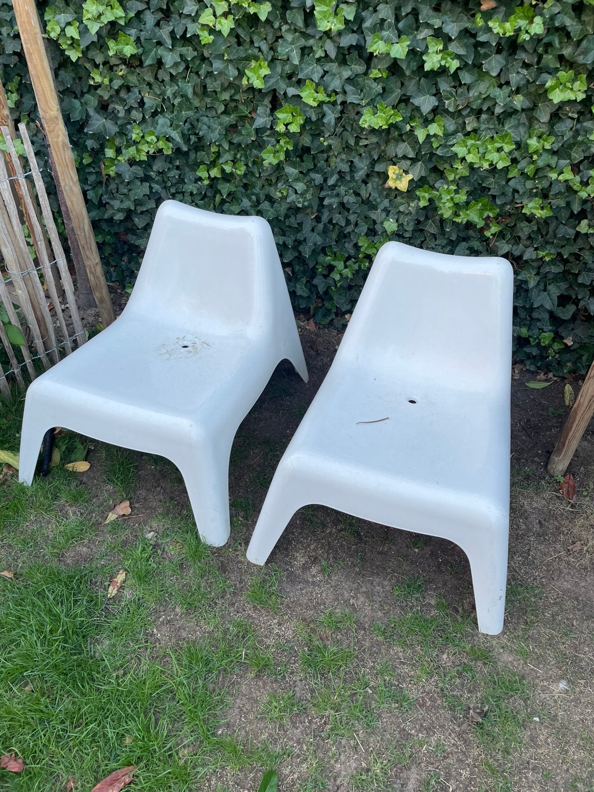 2 witte stoeltjes ikea, Tuin en Terras, Tuinstoelen, Ophalen, Gebruikt, Hout