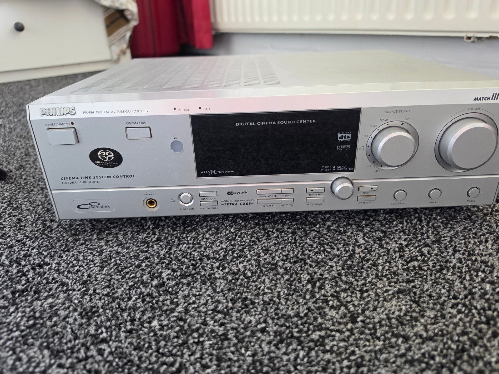 Philips FR966 Digitale AV Surround Receiver, Overige merken, Ophalen of Verzenden, 60 tot 120 watt, Gebruikt
