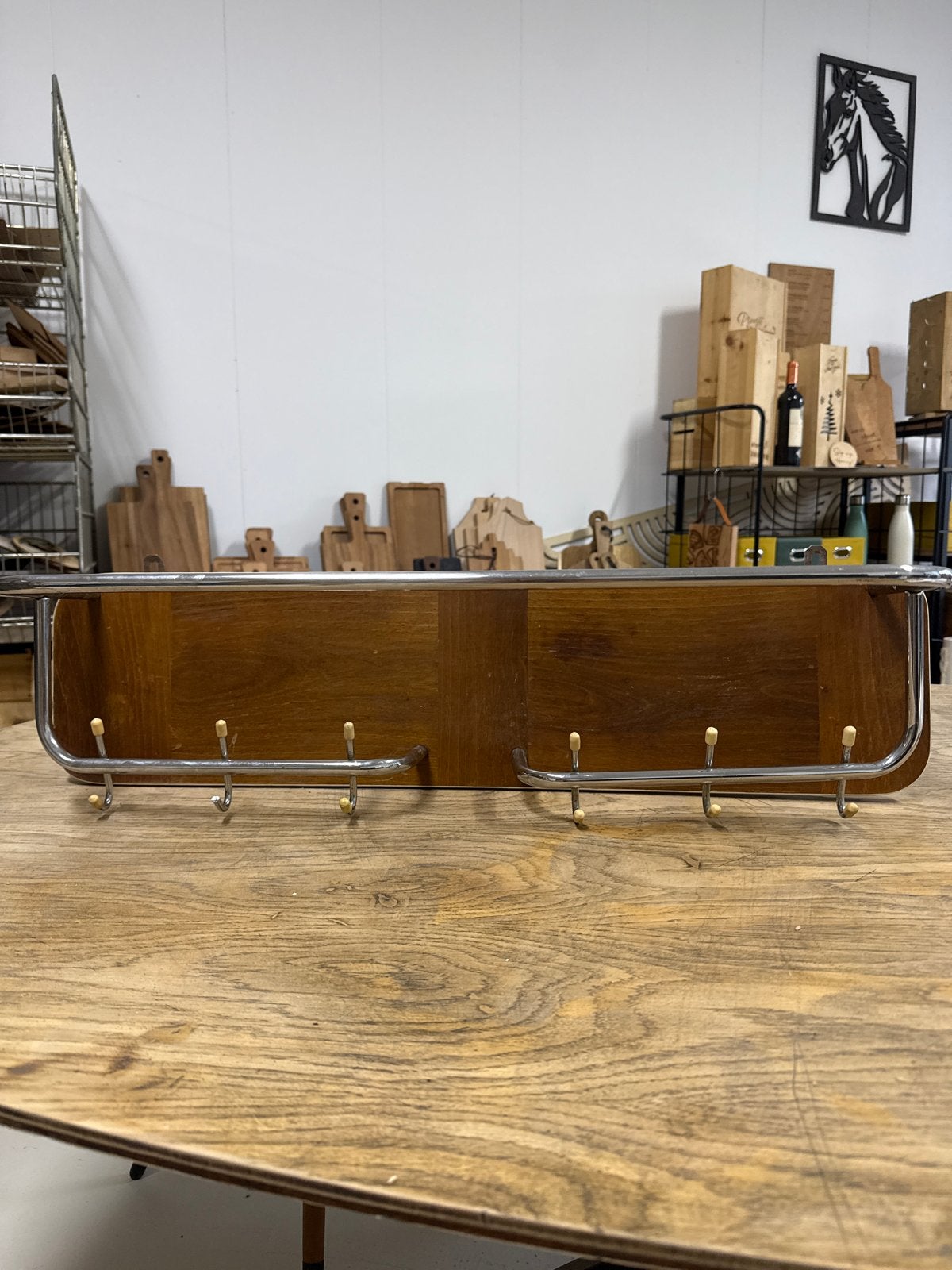 Retro kapstok 78 cm breed, Huis en Inrichting, Woonaccessoires | Kapstokken, Gebruikt, Minder dan 100 cm, Hout, Ophalen