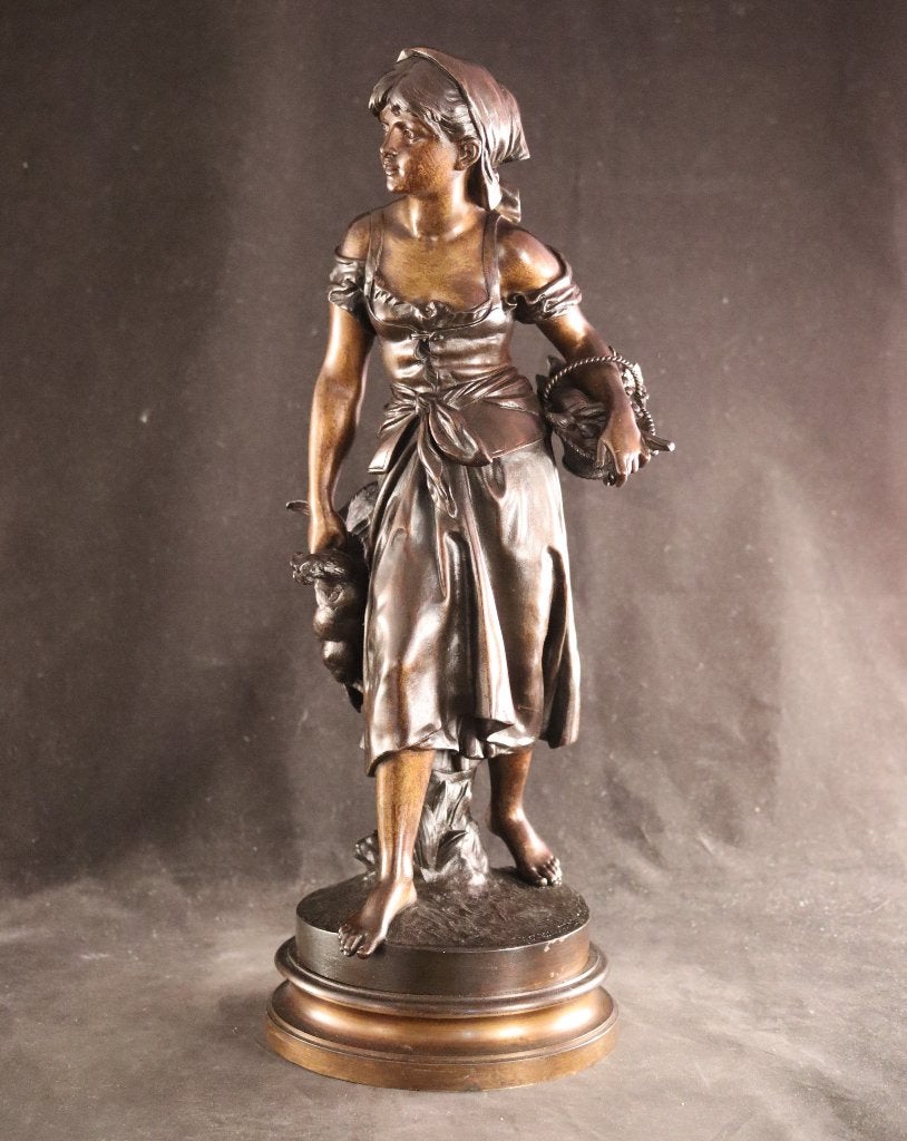 19e eeuws bronzen sculptuur, Ophalen of Verzenden