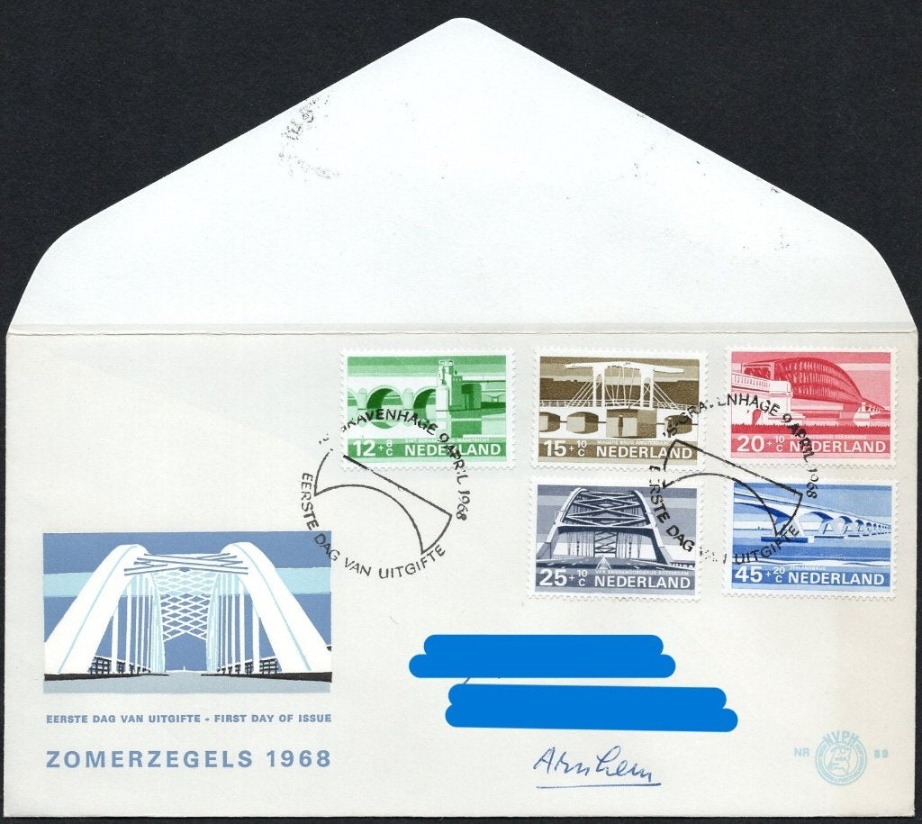 E89 - zomer 1968 - bruggen, Postzegels en Munten, Verzenden, Envelop