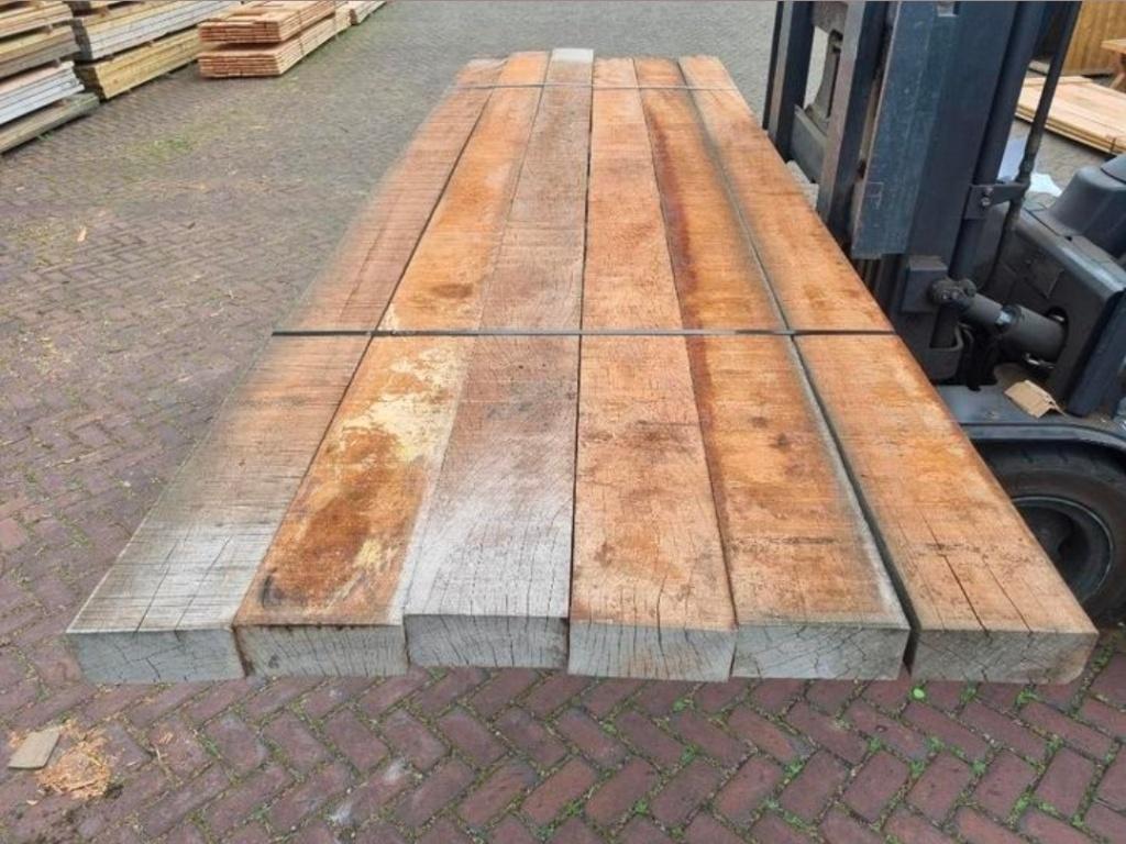 Hardhouten balken fijnbezaagd 8.0x18.0 cm - nr: HB50, Ophalen, 250 cm of meer, Balken, Hardhout