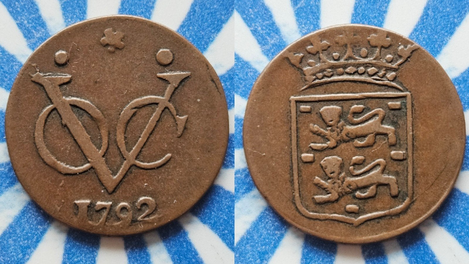Mooie oude munt VOC duit West-Friesland 1792, Ophalen of Verzenden, Vóór koninkrijk, Overige waardes