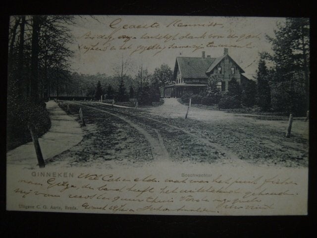 Ansichtkaart Ginneken Breda. Boschwachter. 1902, Ophalen of Verzenden, Voor 1920, Gelopen, Noord-Brabant
