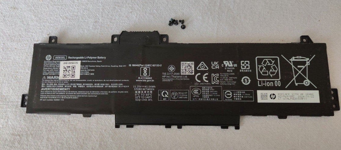 HP AE03XL Oplaadbare Laptop Batterij, Ophalen of Verzenden, Zo goed als nieuw, HP