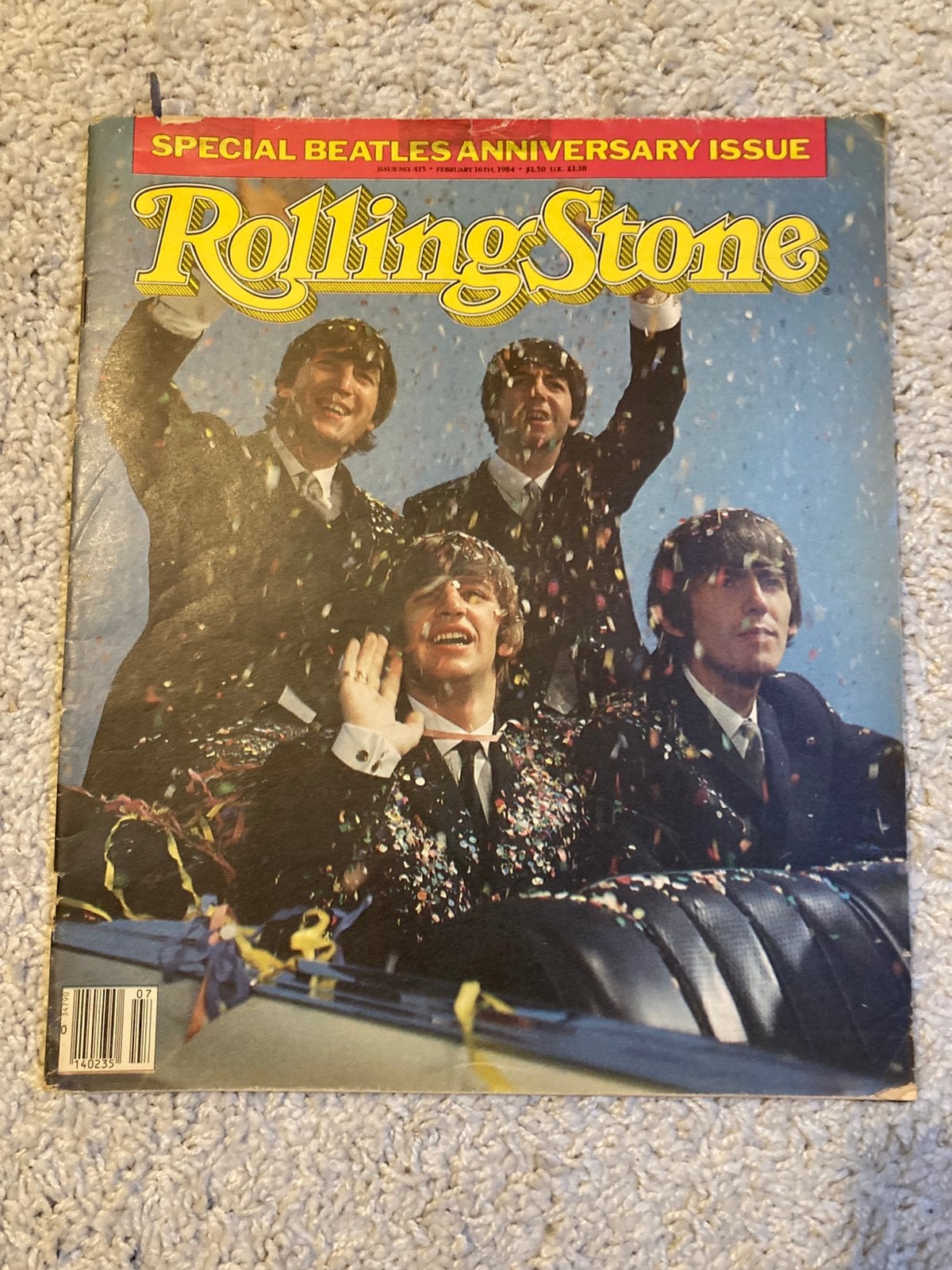 ROLLING STONE Magazine 1984 BEATLES, Ophalen of Verzenden, Muziek, Film of Tv
