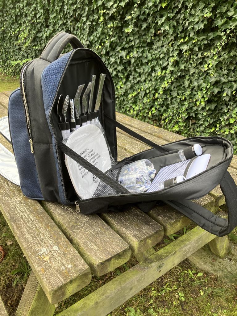 rugtas met complete picknick uitrusting, Ophalen of Verzenden, Nieuw, Overige merken, 30 tot 45 cm