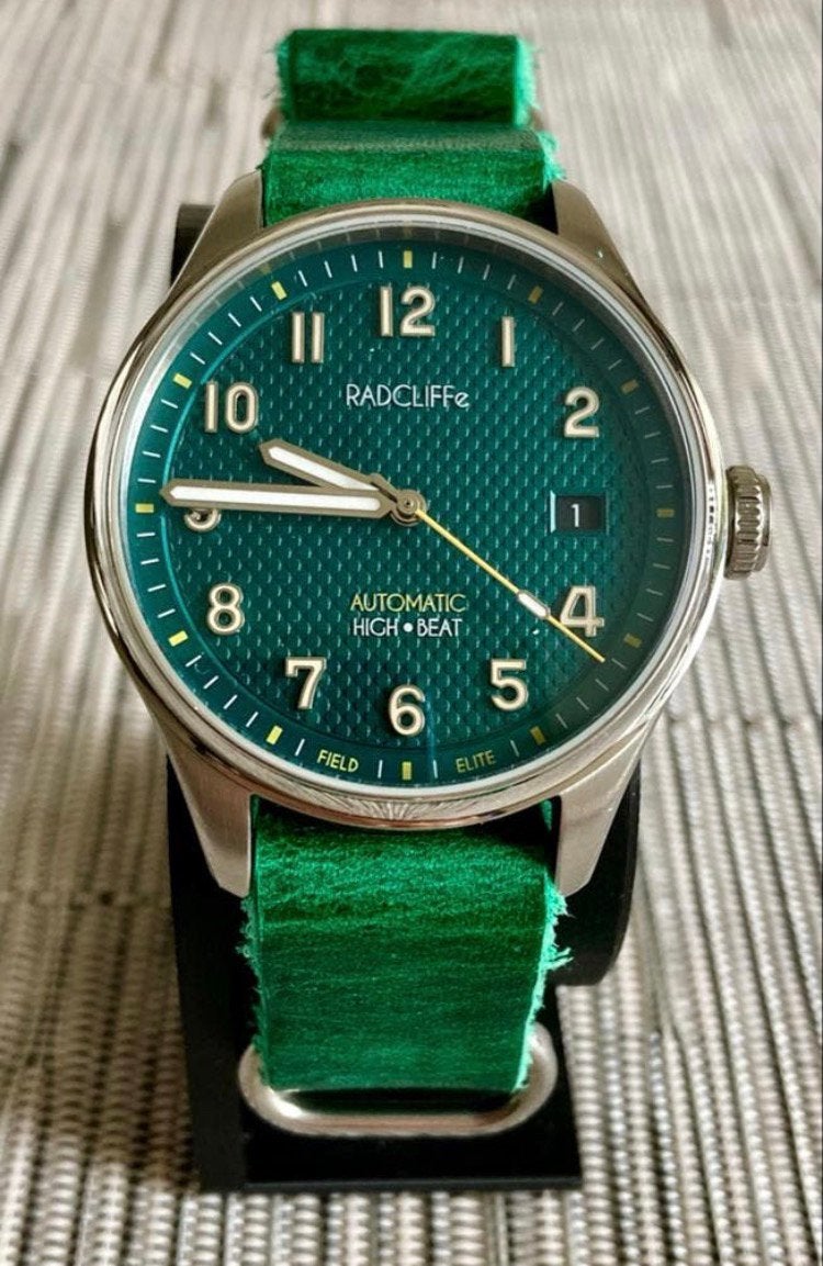 Radcliffe Field Elite automatic, Overige merken, Leer, Staal, Polshorloge