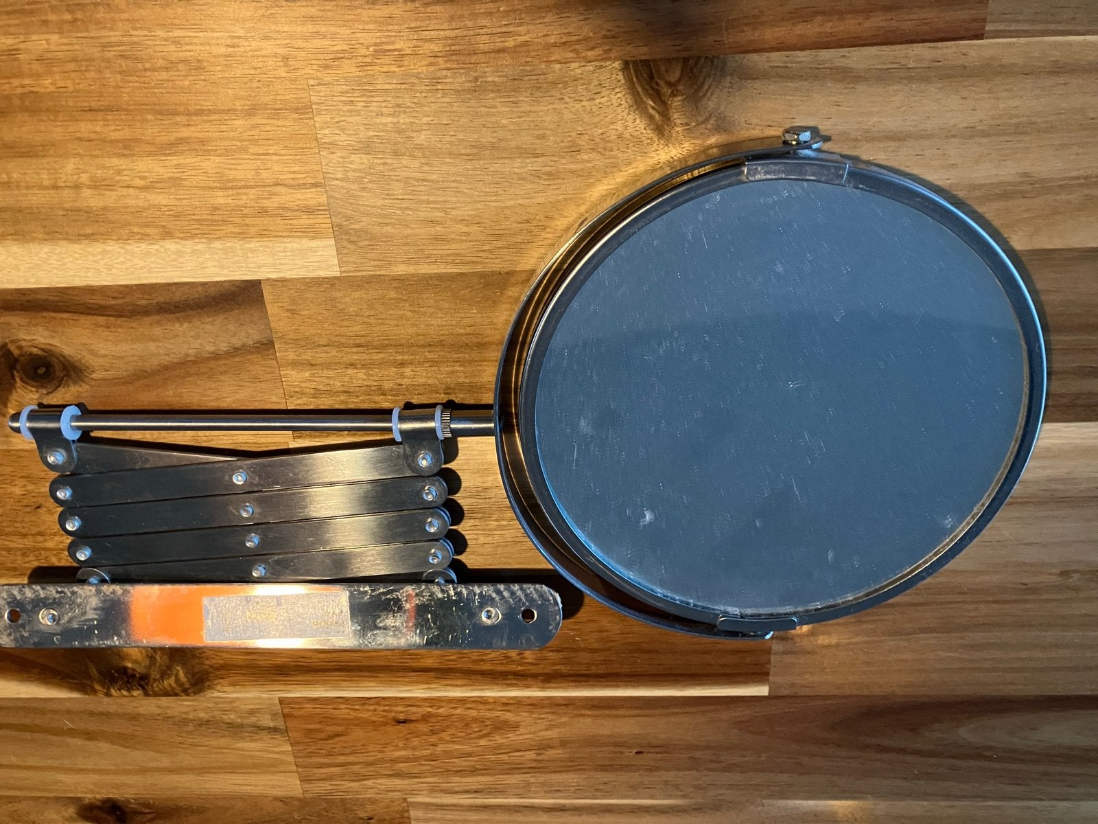 Ikea Fräck - Uitschuifbare scheerspiegel/make-upspiegel, Minder dan 50 cm, Gebruikt, Rond, Ophalen of Verzenden