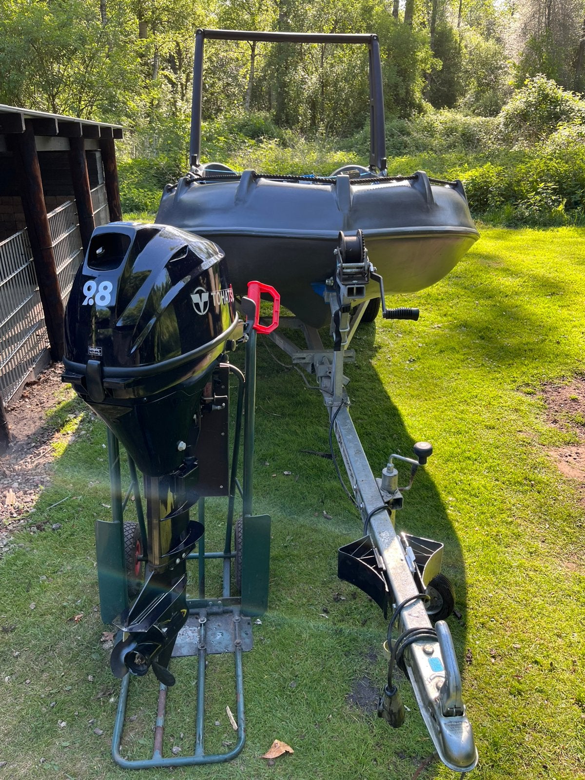Whaly 370 boot + Trailer + Tohatsu Motor, Ophalen, Zo goed als nieuw, Polyester