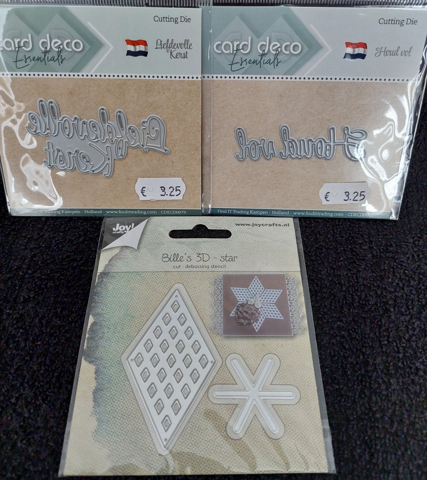 3 pakjes snij en embossing mallen., Hobby en Vrije tijd, Kaarten | Zelf maken, Ophalen of Verzenden, Nieuw, Overige thema's