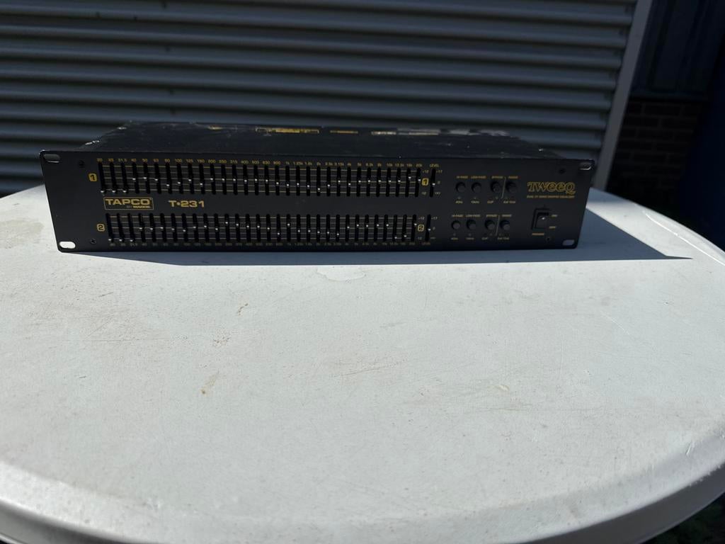 TAPCO T-231 TweeQ Dual 31-Band Grafische Equalizer, Ophalen of Verzenden, Gebruikt