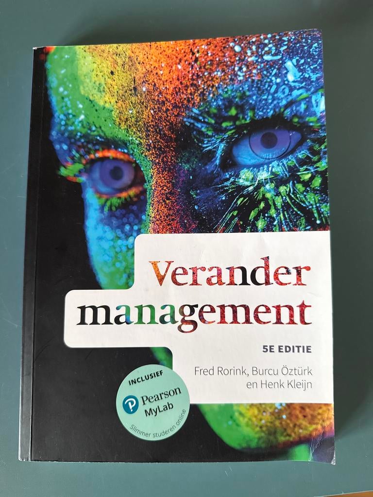 Verandermanagement 5e editie - Pearson MyLab, Ophalen of Verzenden, Gamma, Zo goed als nieuw, LBO