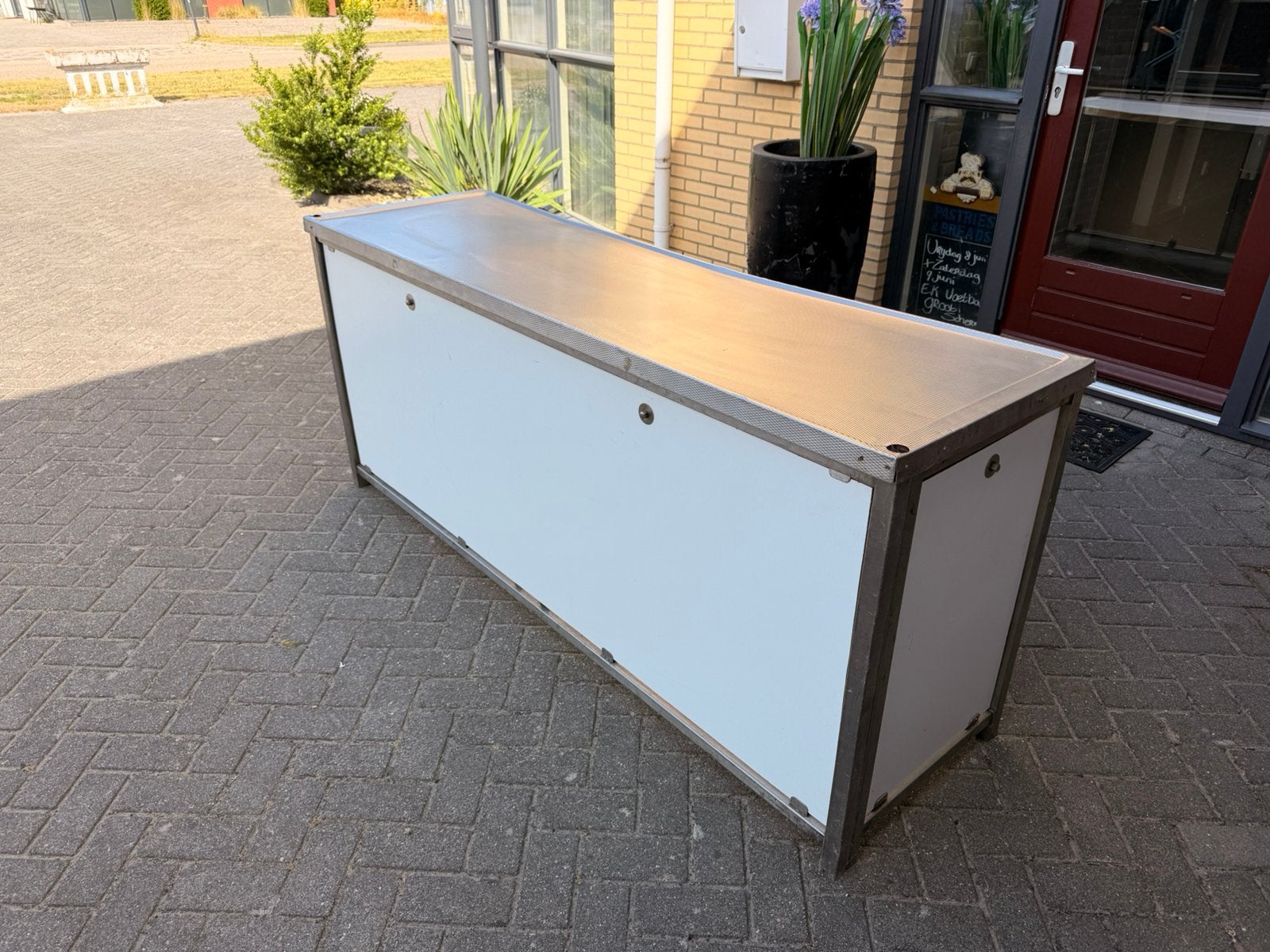 Opklapbare RVS uitgifte balie bar toonbank, Ophalen of Verzenden, Gebruikt