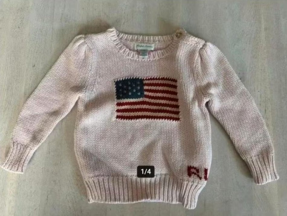 Roze RL Ralph Lauren Trui (ZGAN) 24m - maat 80, Ophalen of Verzenden, Zo goed als nieuw, Ralph Lauren, Truitje of Vestje