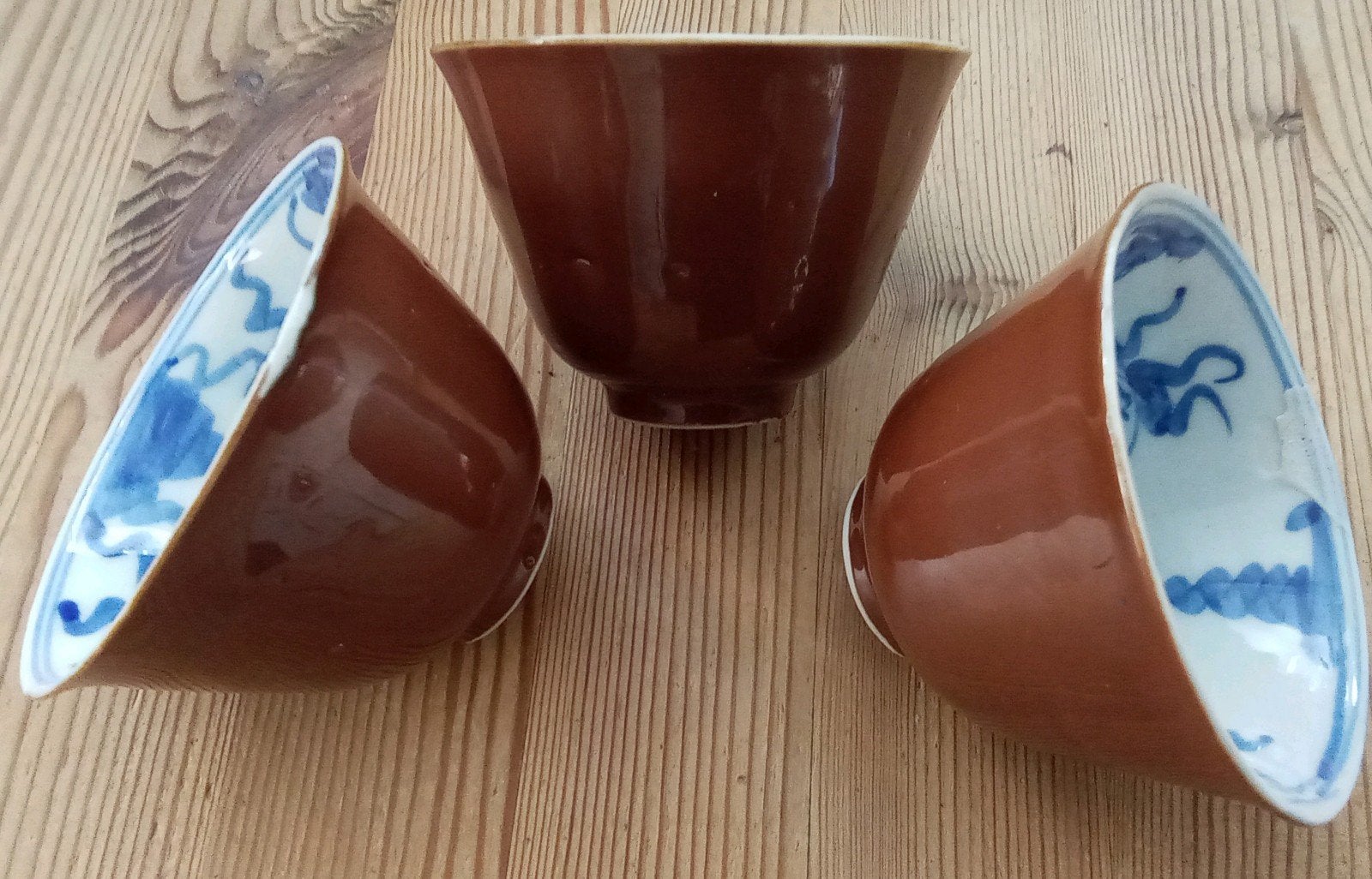 3 Chinese capucijner Bavaria kommetjes chinees porselein, Antiek en Kunst, Ophalen of Verzenden