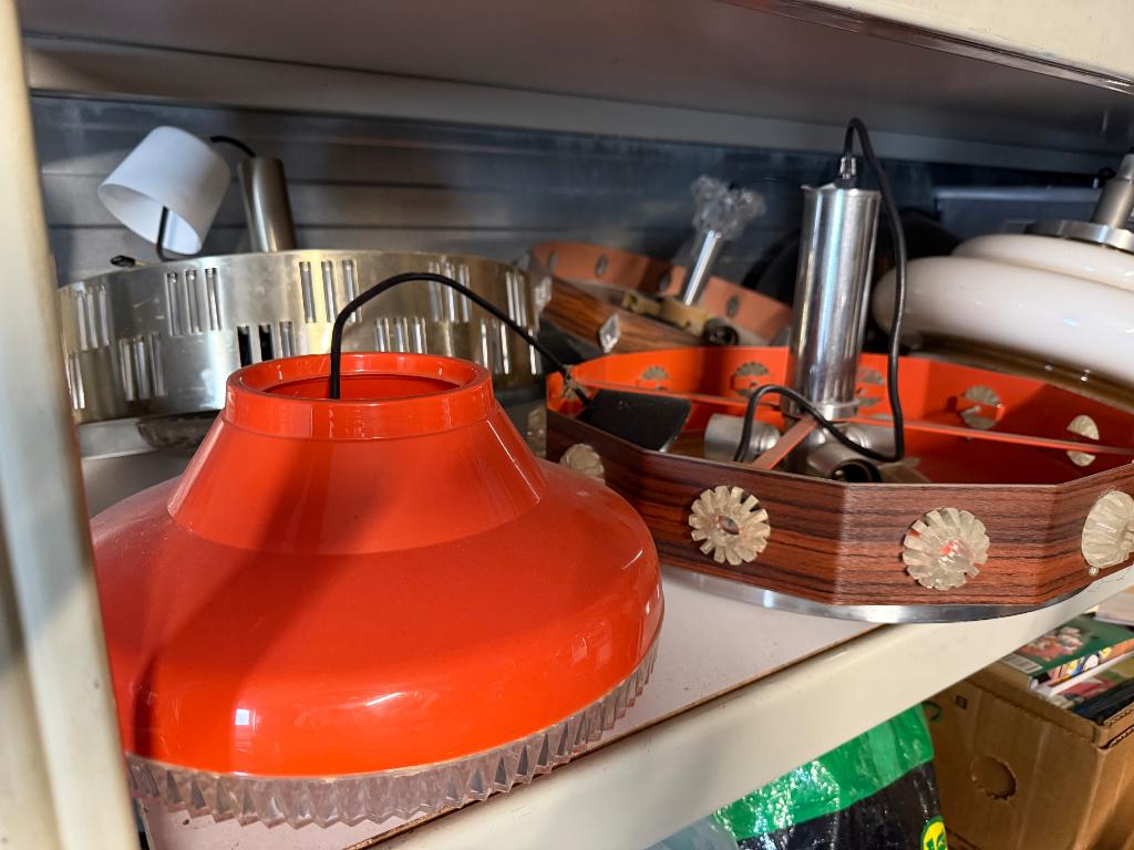 Lampen retro vintage jaren 60 70, Huis en Inrichting, Lampen | Hanglampen, Ophalen, Gebruikt, Minder dan 50 cm