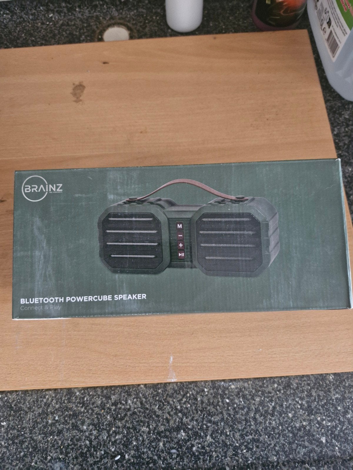 Brainz Powercube Bluetooth Speaker - Draagbaar en Robuust, Bluetooth, Nieuw, Draagbare speaker, Minder dan 60 watt