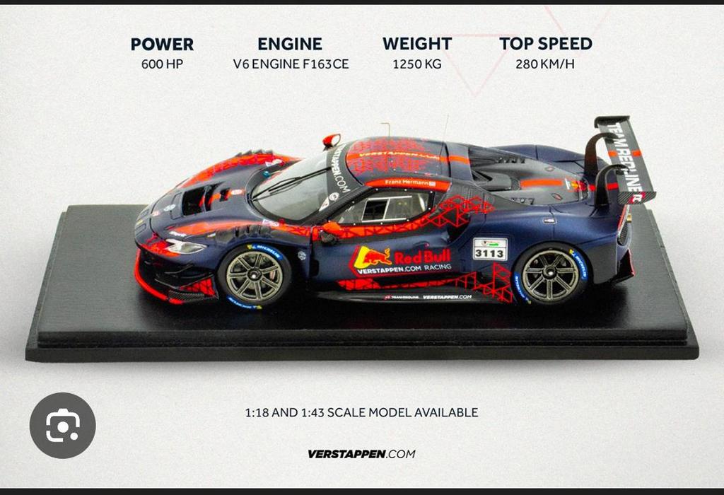 GEZOCHT / 1:18 ferrari 296 gt3 verstappenracing, Ophalen, Zo goed als nieuw, Bburago