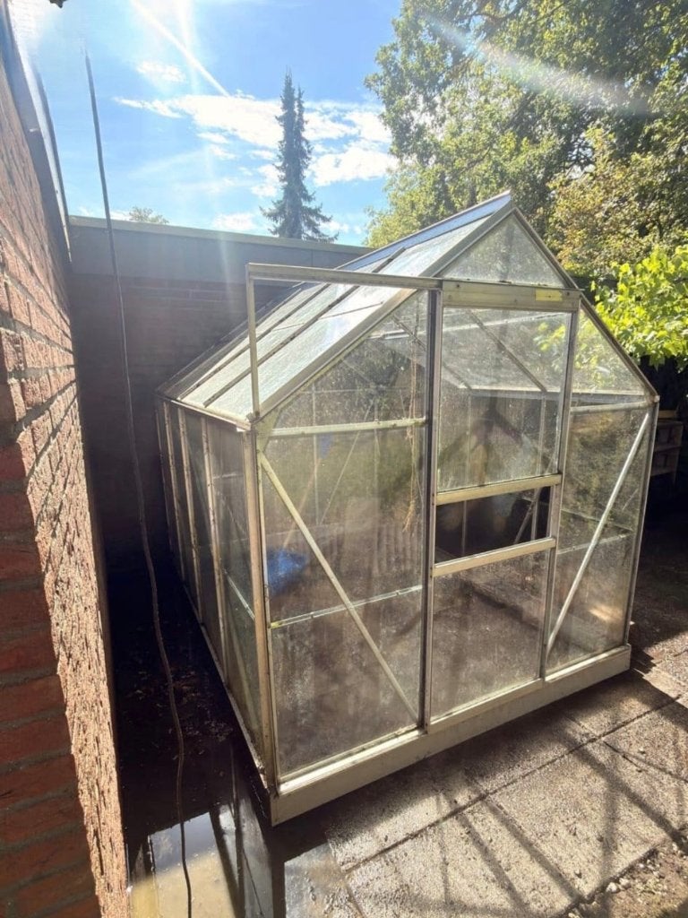 Grote tuinkas  2 x 2,50  (gebruikte staat) hobby kas, Tuin en Terras, Ophalen, Gebruikt, Kweekkas, Glas