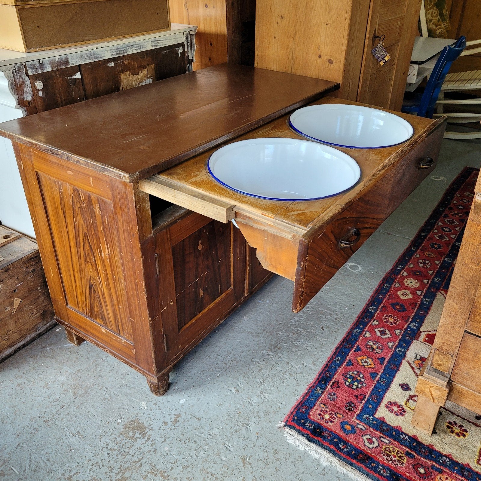 Brocante oude badkamerkast, waskast, commode, Ophalen