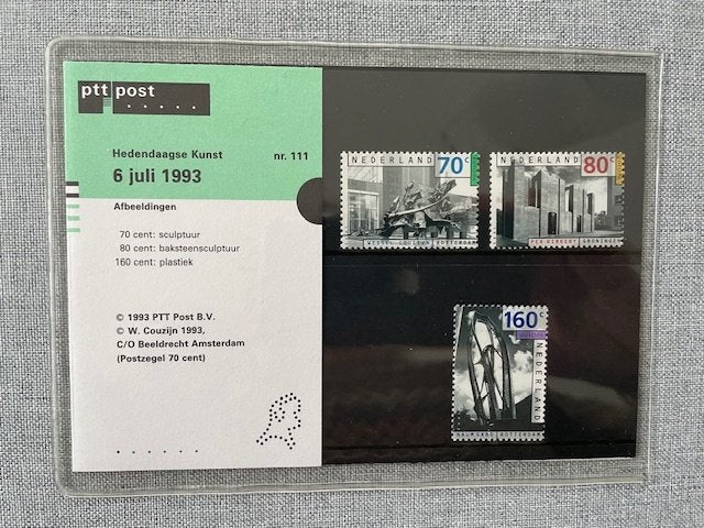 Postzegelmapje PZM111 Europa, beeldhouwkunst 1993 Postfris, Ophalen of Verzenden, Postfris, Overige thema's