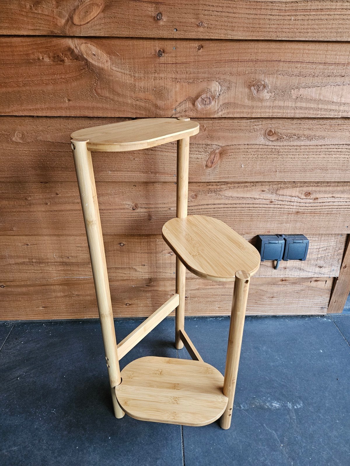 Houten Plantenrek met 3 Plateaus - Binnen & Balkon, Ophalen