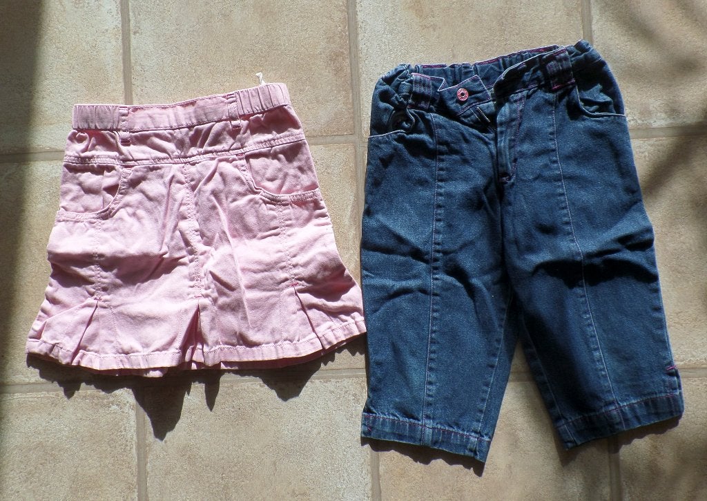 Driekwart broek en rokje 122/128, Kinderen en Baby's, Kinderkleding | Maat 122, Ophalen of Verzenden, Zo goed als nieuw, Meisje