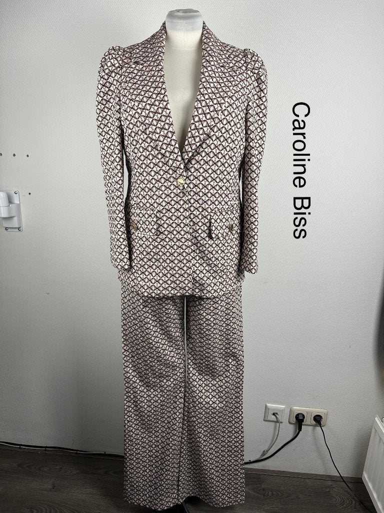 Caroline Biss Broekpak  (mt: 42) 33,5/9810, Kleding | Dames, Jasjes, Kostuums en Pakken, Caroline Biss, Blauw, Caroline Biss, Maat 42/44 (L)