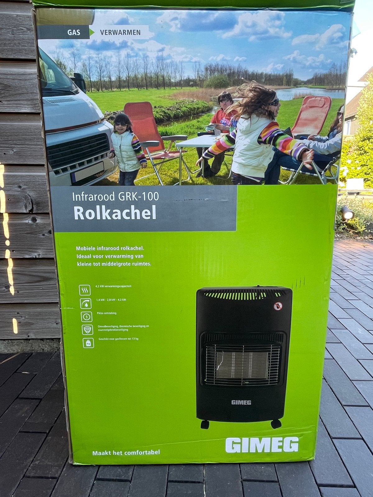 Gimeg Infrarood Rolkachel GRK-100 - Gasverwarming, Ophalen, Gas, Zo goed als nieuw, Vrijstaand